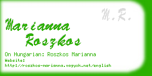 marianna roszkos business card